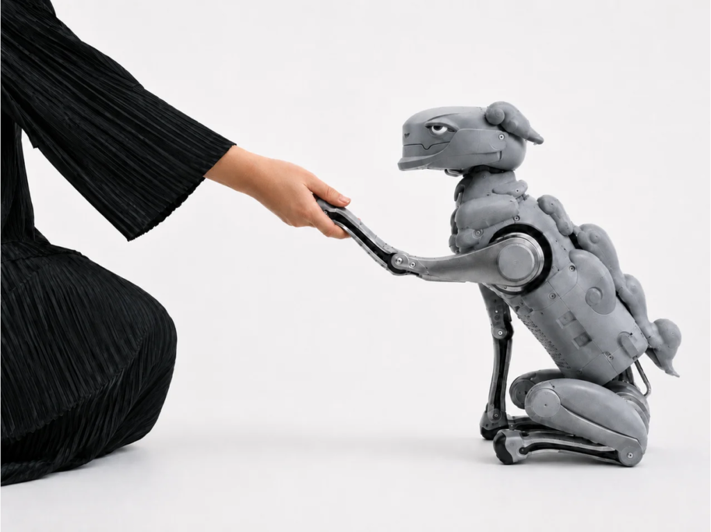人間らしい所作で迎える四足ロボットAUN by KiQ